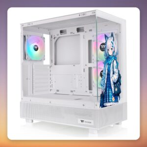 Thermaltake View 270 SP Edition Snow White Mid-Tower Case, Dual Tempered Glass