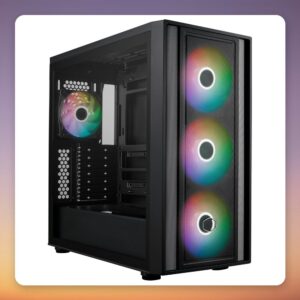 Cooler Master MasterBox 600 E-ATX Mid Tower Case, Black, Tempered Glass
