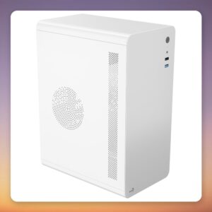 Aerocool CS110 White Mini Tower Case, Micro-ATX, 1x 80 mm Fan