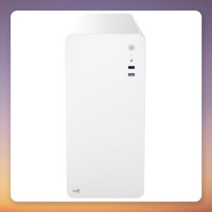 Aerocool CS110 White Mini Tower Case, Micro-ATX, 1x 80 mm Fan