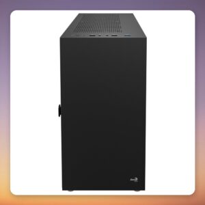 Aerocool CS-111 Mini Tower Case, Black, Tempered Glass, µATX