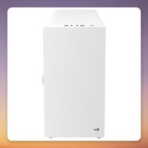 Aerocool CS-111-G-WT-v1 Mini-Tower µATX Case, White, Tempered Glass