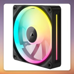 Corsair iCUE LINK LX120 RGB 120 mm PWM Case Fan, Black, Single Pack