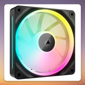 Corsair iCUE LINK LX120 RGB 120 mm PWM Case Fan, Black, 3-Pack with iCUE LINK Hub