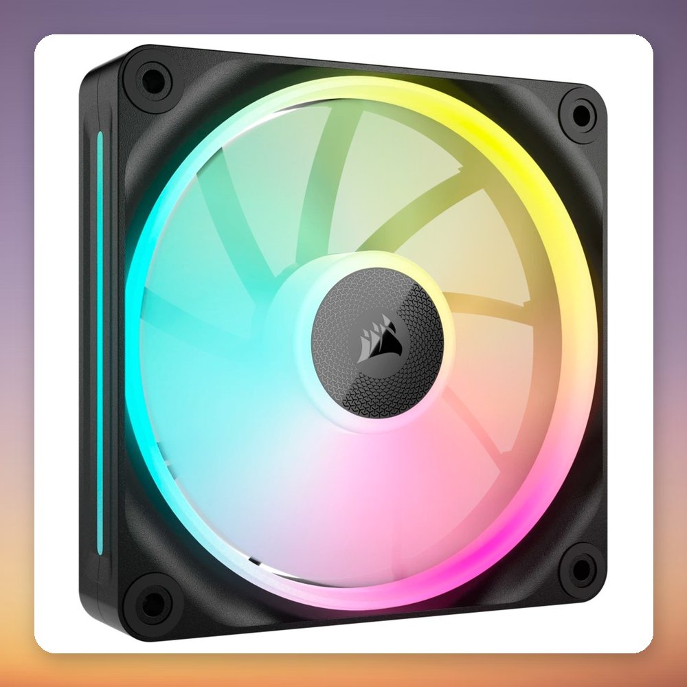Corsair iCUE LINK LX120 RGB 120 mm PWM Case Fan, Black, 3-Pack with iCUE LINK Hub – image 2