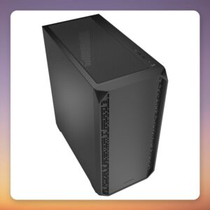 Sharkoon AK2 ATX Midi-Tower PC Case, Black, 2x 120 mm Fans, USB-C