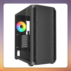 Sharkoon AK2 RGB ATX Mid-Tower Case, Black, Tempered Glass