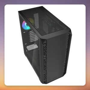 Sharkoon AK2 RGB ATX Mid-Tower Case, Black, Tempered Glass