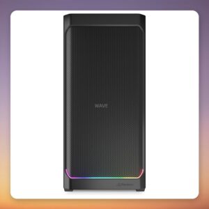 Sharkoon AK4 RGB Strip ATX Mid-Tower Case, Black, Mesh Front