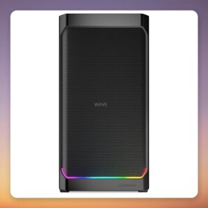 Sharkoon MK4W RGB Strip Micro-ATX Mini Tower Case, Black, Tempered Glass