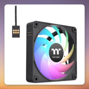 Thermaltake CT120 EX ARGB Sync 120 mm PWM Case Fans, Black, 3-Pack