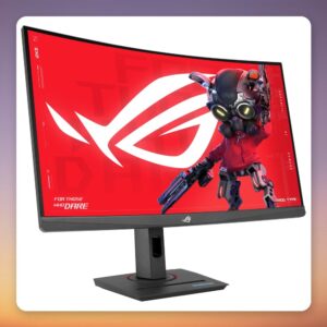 Asus ROG Strix XG27WCS 27" WQHD 180Hz Curved Fast VA Gaming Monitor, USB-C
