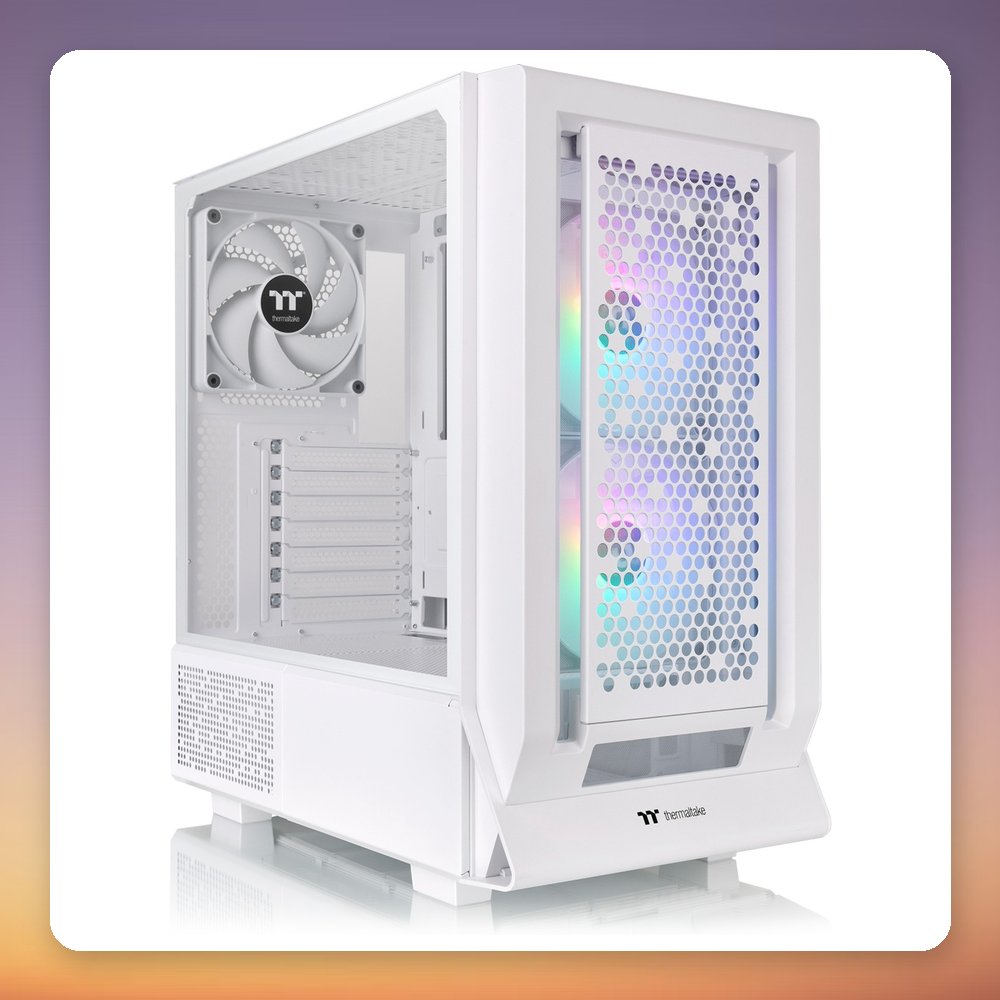 Thermaltake Ceres 350 MX Snow White E-ATX Mid-Tower Case, Dual Tempered Glass – image 2