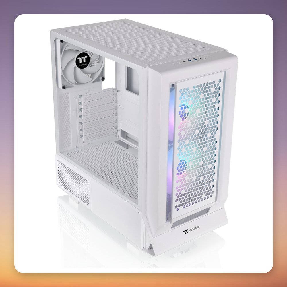 Thermaltake Ceres 350 MX Snow White E-ATX Mid-Tower Case, Dual Tempered Glass – image 4