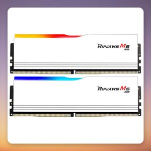 G.Skill Ripjaws M5 RGB 64 GB DDR5-6000 CL30 (2×32 GB) Intel XMP White