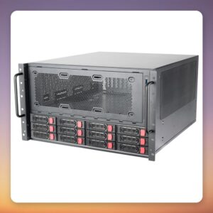 Silverstone RM61-312 6U Rackmount Case, Black, 12 Hot-Swap Bays
