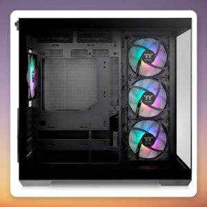 Thermaltake View 380 TG ARGB ATX Mid-Tower Case, Black, Dual Tempered Glass
