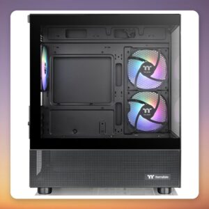 Thermaltake View 170 TG ARGB Black Micro-ATX Case, Dual Tempered Glass, 3x 120 mm ARGB Fans
