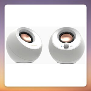 Creative Pebble V3 2.0 USB-C Desktop Speakers with Bluetooth 5.0, White