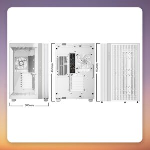 be quiet! Light Base 600 LX ATX Mid-Tower Case, White, Dual Tempered Glass, 4x ARGB Fans