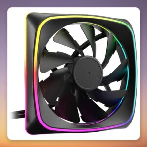 Sharkoon SHARK Lights RGB PWM 120 mm Case Fan, Black, Addressable RGB