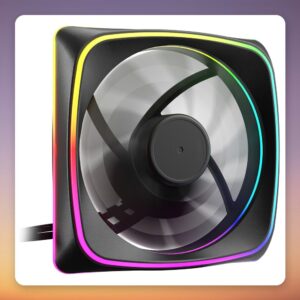 Sharkoon SHARK Lights RGB PWM 120 mm Case Fan, Black, Addressable RGB