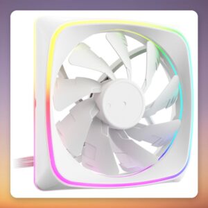 Sharkoon SHARK Lights RGB PWM 120 mm ARGB Case Fan, White