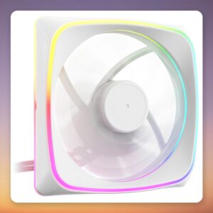 Sharkoon SHARK Lights RGB PWM 120 mm ARGB Case Fan, White