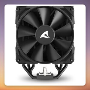Sharkoon A50 120 mm Single Tower CPU Cooler, 5 Heatpipes, 230W TDP, Black