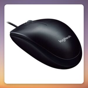 Logitech M90 Wired Optical Mouse, 1000 DPI, USB, Black