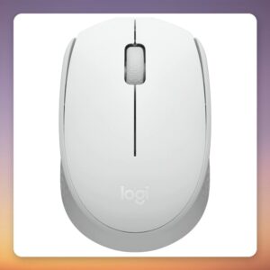 Logitech M171 Wireless Mouse, White, 2.4 GHz USB Receiver, 1000 DPI