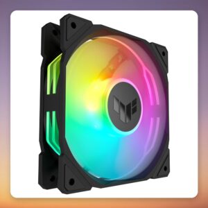 Asus TUF Gaming TR120 ARGB 120 mm PWM Fan, Black, Single Pack