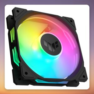 Asus TUF Gaming TR120 ARGB Reverse Blade 120 mm PWM Fan, Black, Single Pack