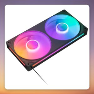 NZXT F240 RGB Core 240 mm Dual PWM Case Fan, Black, RGB