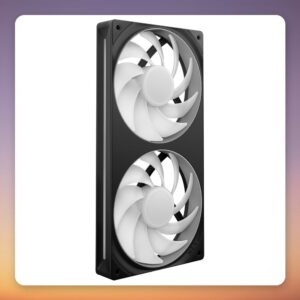 NZXT F280 RGB Core 280 mm Dual-Fan Case Fan, Black, PWM, FDB Bearing