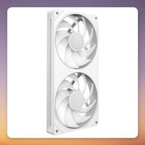 NZXT F240 RGB Core 240 mm Dual Case Fan, White, PWM, FDB