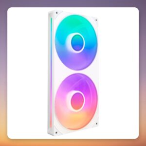 NZXT F280 RGB Core 280 mm (2x 140 mm) PWM Dual Case Fan, White
