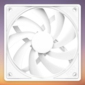 NZXT F120Q 120 mm PWM Case Fan, White, Single Pack