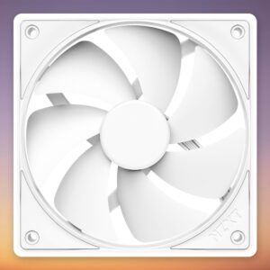 NZXT F120P 120 mm PWM Static Pressure Fan, White, Single Pack