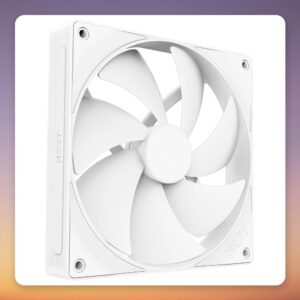 NZXT F140P 140 mm PWM Static Pressure Fan, White, Single Pack