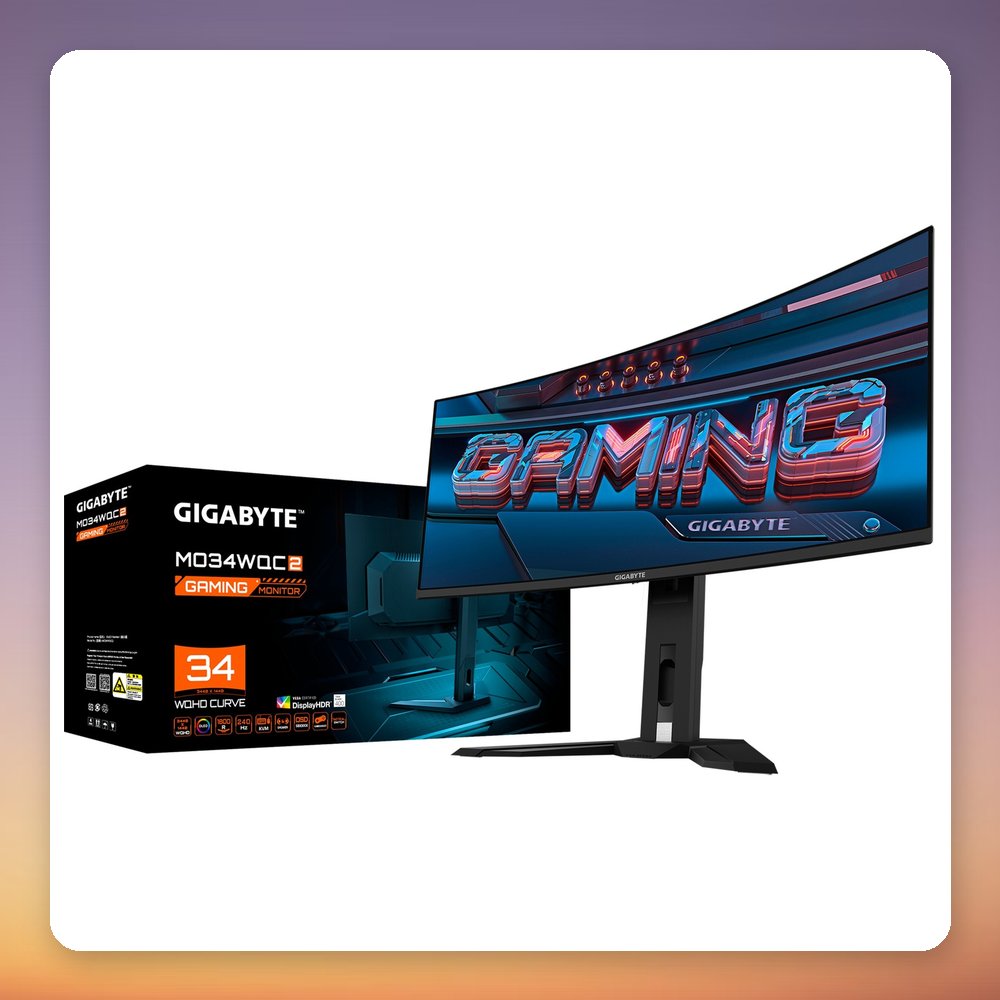 GigaByte MO34WQC2 34-Inch WQHD QD-OLED Curved Gaming Monitor, 240 Hz – image 4