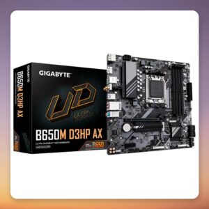 GigaByte B650M D3HP AX AM5 Micro ATX Motherboard, DDR5, Wi-Fi 6E, 2.5GbE