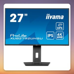 Iiyama ProLite XUB2792UHSU-B6 27-Inch 4K IPS Monitor with USB-C and USB Hub