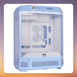 Thermaltake The Tower 600 Hydrangea Blue Mid-Tower ATX Case, Light Blue, 3x Tempered Glass