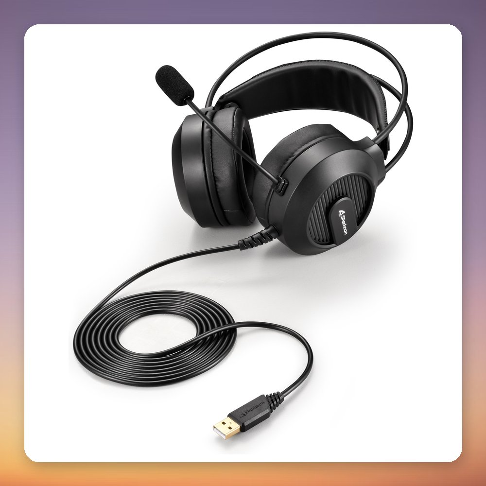 Sharkoon Skiller SGH20 USB Gaming Headset, Black, 50 mm Drivers – image 3