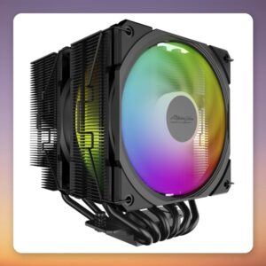 EKL Alpenföhn Brocken 4 Max ARGB 260W TDP Dual Tower CPU Cooler, 2x 120 mm, Black