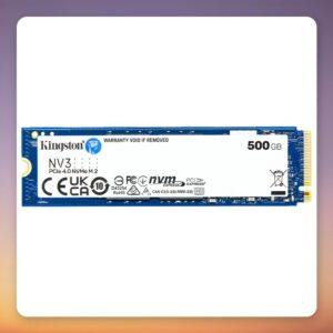 Kingston NV3 500 GB NVMe SSD, M.2 2280, PCIe 4.0 x4, 5000 MB/s