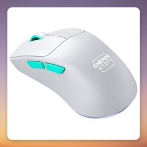 Cherry XTRFY M64 Wireless Gaming Mouse, 26000 dpi, 53 g, White/Turquoise