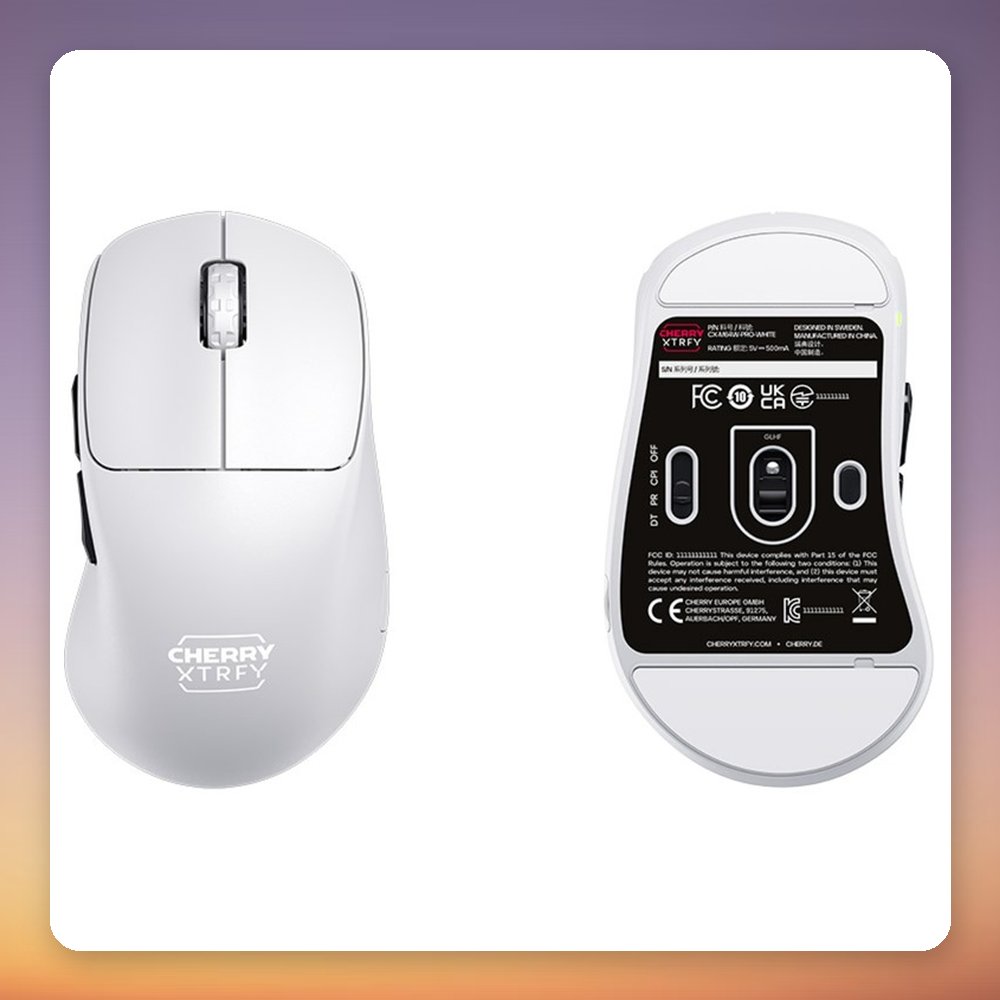 Cherry XTRFY M64 Pro Wireless 8K Gaming Mouse, 26000 DPI, 55 g, White/Black – image 5