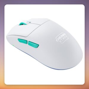 Cherry XTRFY M68 Wireless Gaming Mouse, 26000 DPI, 53 g, White/Turquoise